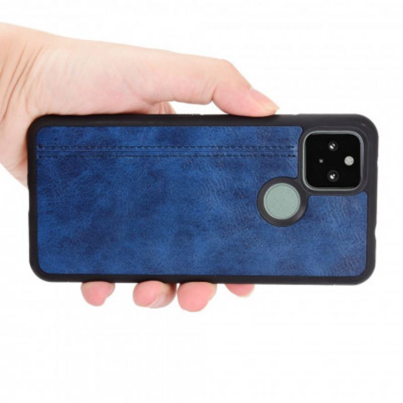 Capa Para Google Pixel 4A 5G Efeito Couro Couture