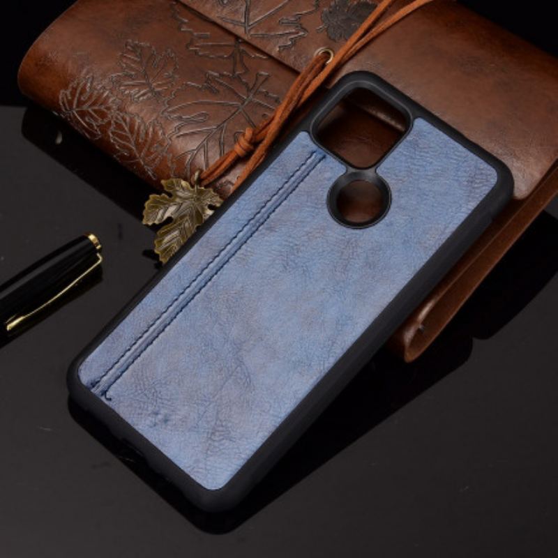 Capa Para Google Pixel 4A 5G Efeito Couro Couture