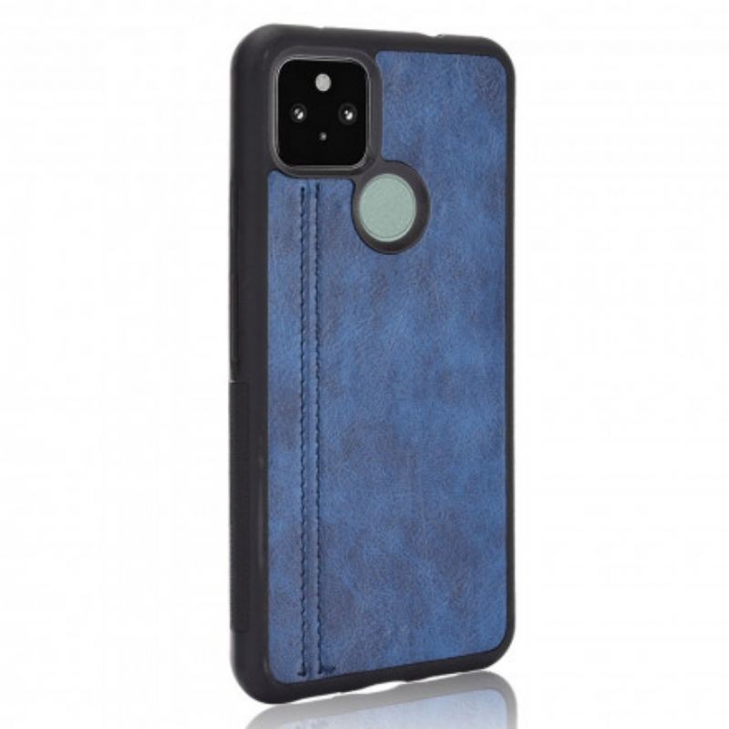 Capa Para Google Pixel 4A 5G Efeito Couro Couture