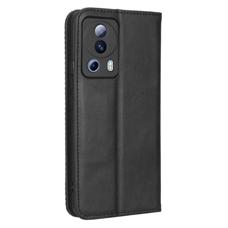 Capa De Celular Para Xiaomi 13 Lite Flip Estilo Vintage De Couro