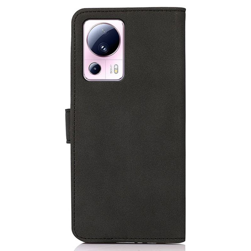 Capa De Couro Para Xiaomi 13 Lite Khazneh Efeito Couro