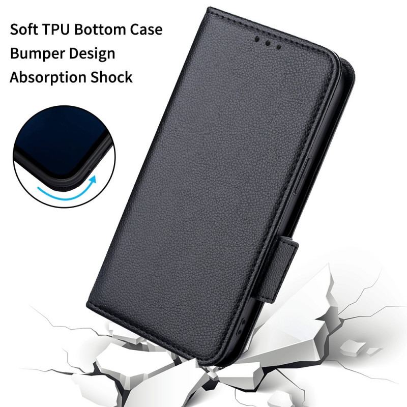 Capa Em Pele Para Xiaomi 13 Lite Muito Fino Com Alça