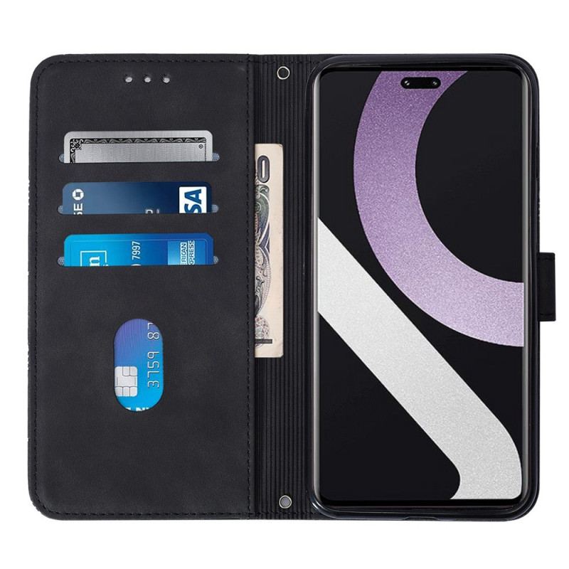 Capa Flip Para Xiaomi 13 Lite De Cordão Cintas Triângulos