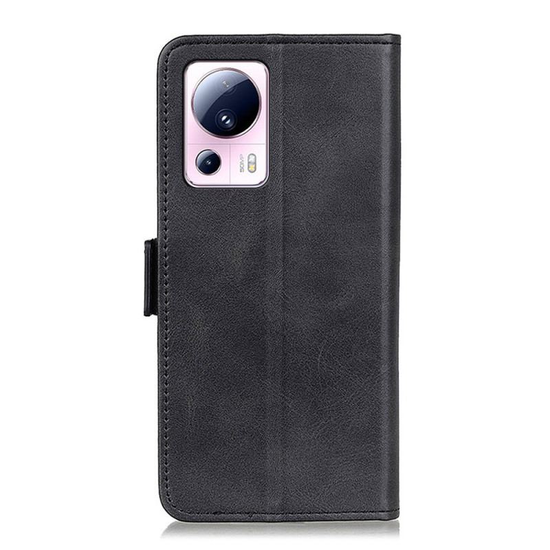 Capa Flip Para Xiaomi 13 Lite Fecho Duplo
