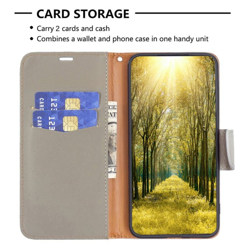 Capa Flip Para Xiaomi 13 Lite Fecho Oblíquo De Lichia
