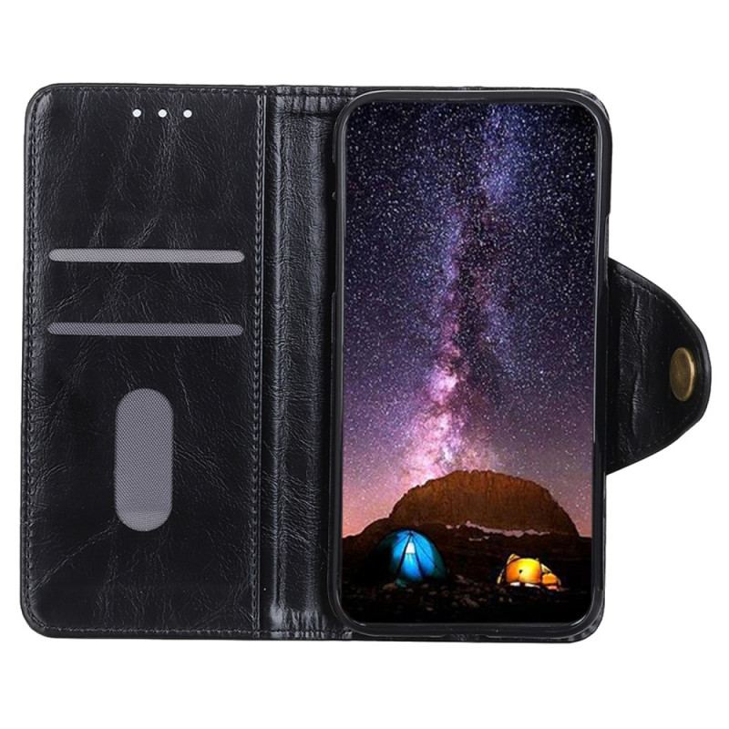 Capa Flip Para Xiaomi 13 Lite Imitação De Couro Envernizado Khazneh