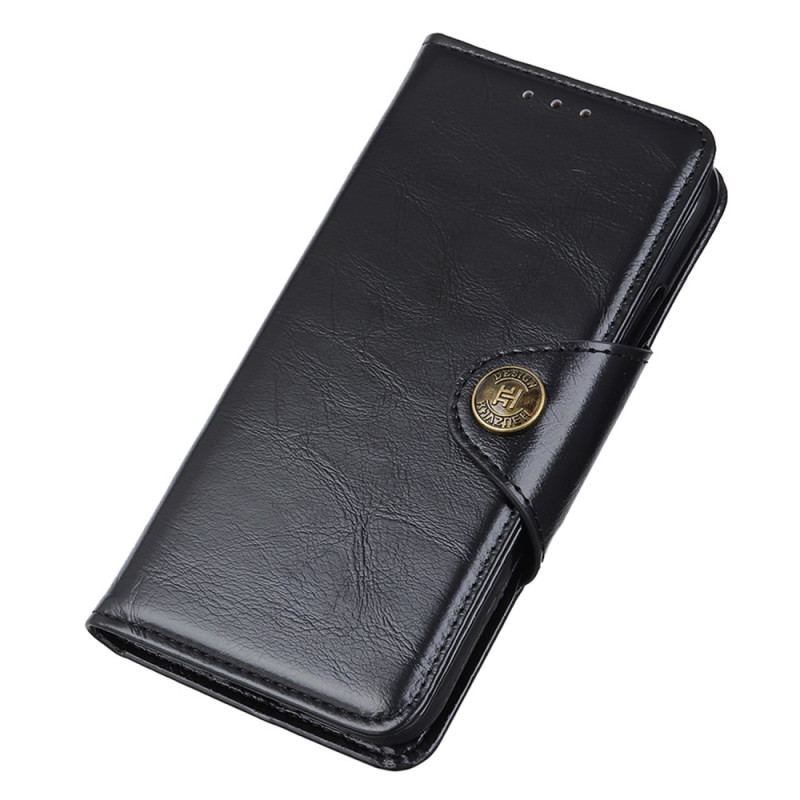 Capa Flip Para Xiaomi 13 Lite Imitação De Couro Envernizado Khazneh