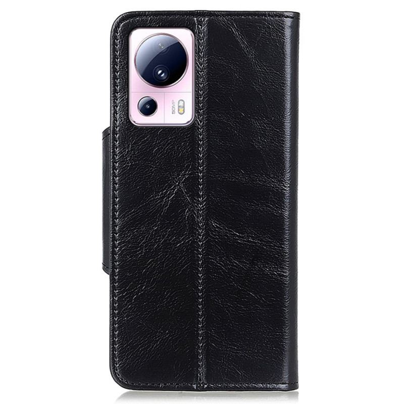 Capa Flip Para Xiaomi 13 Lite Imitação De Couro Envernizado Khazneh