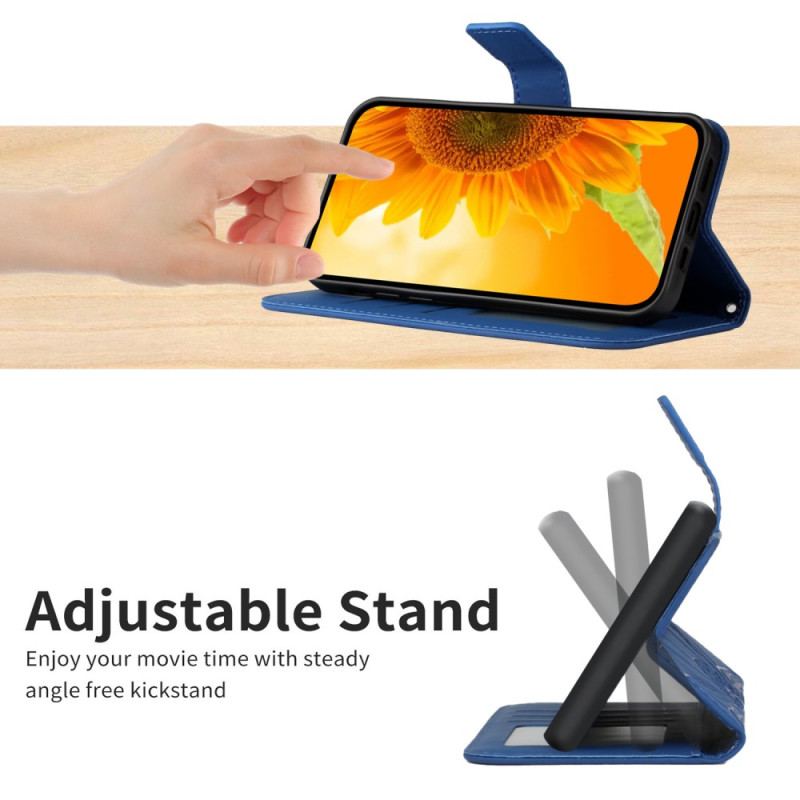Capa Folio Para Xiaomi 13 Lite Girassol Com Cordão