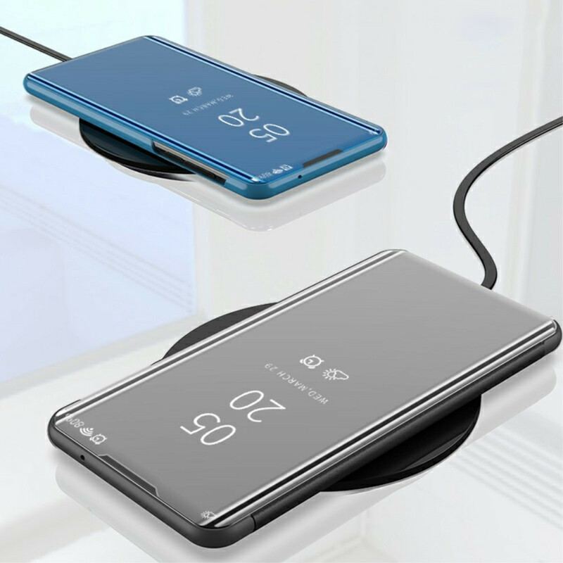 Capa De Celular Para OnePlus Nord 2 5G Espelho E Couro Sintético