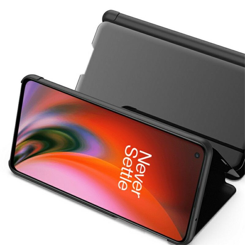 Capa De Celular Para OnePlus Nord 2 5G Espelho E Couro Sintético