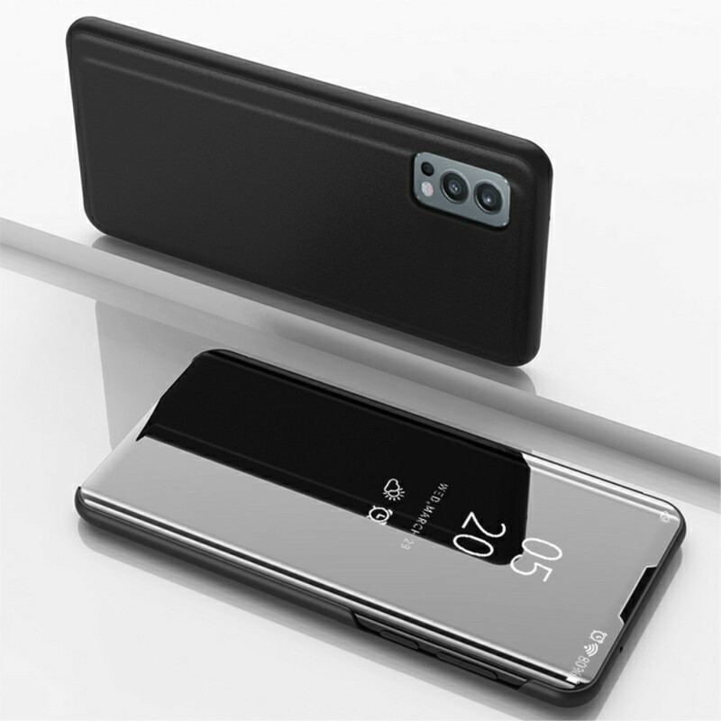 Capa De Celular Para OnePlus Nord 2 5G Espelho E Couro Sintético