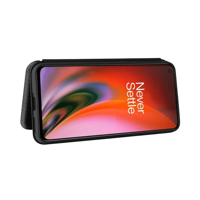Capa De Celular Para OnePlus Nord 2 5G Flip Silicone De Carbono Colorido