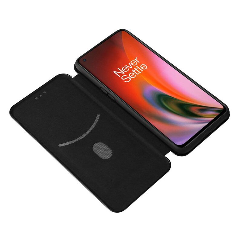 Capa De Celular Para OnePlus Nord 2 5G Flip Silicone De Carbono Colorido