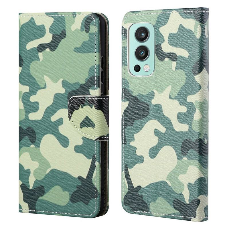 Capa De Couro Para OnePlus Nord 2 5G Camuflar