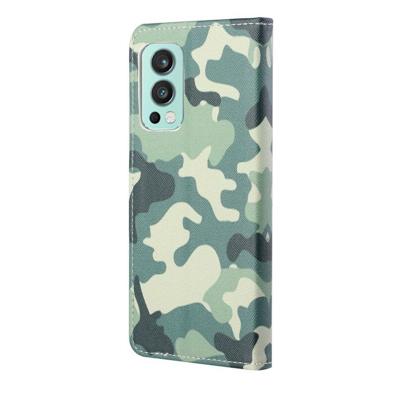 Capa De Couro Para OnePlus Nord 2 5G Camuflar