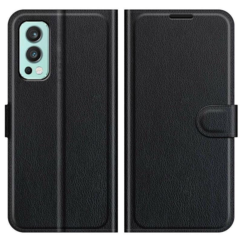 Capa De Couro Para OnePlus Nord 2 5G Clássico