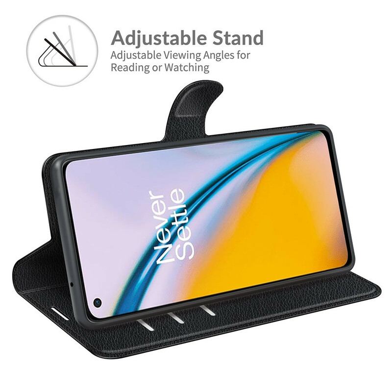 Capa De Couro Para OnePlus Nord 2 5G Clássico