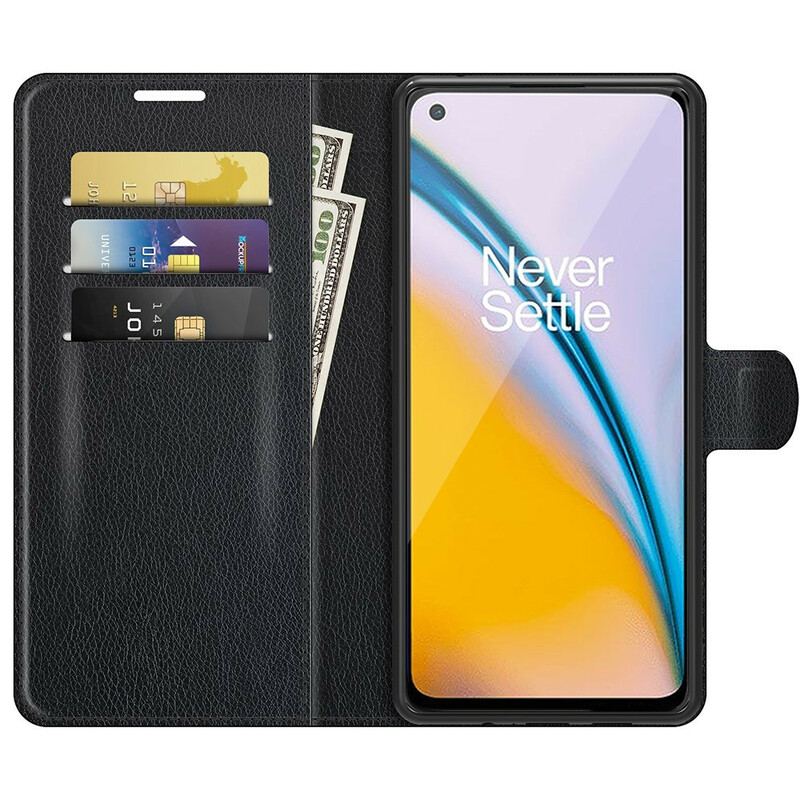 Capa De Couro Para OnePlus Nord 2 5G Clássico