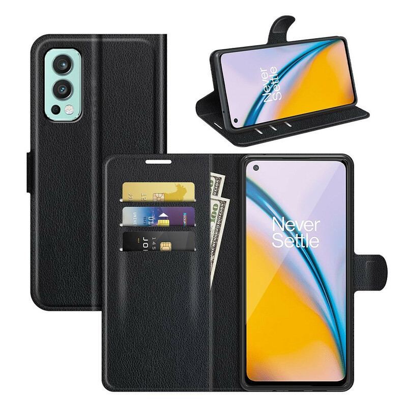 Capa De Couro Para OnePlus Nord 2 5G Clássico