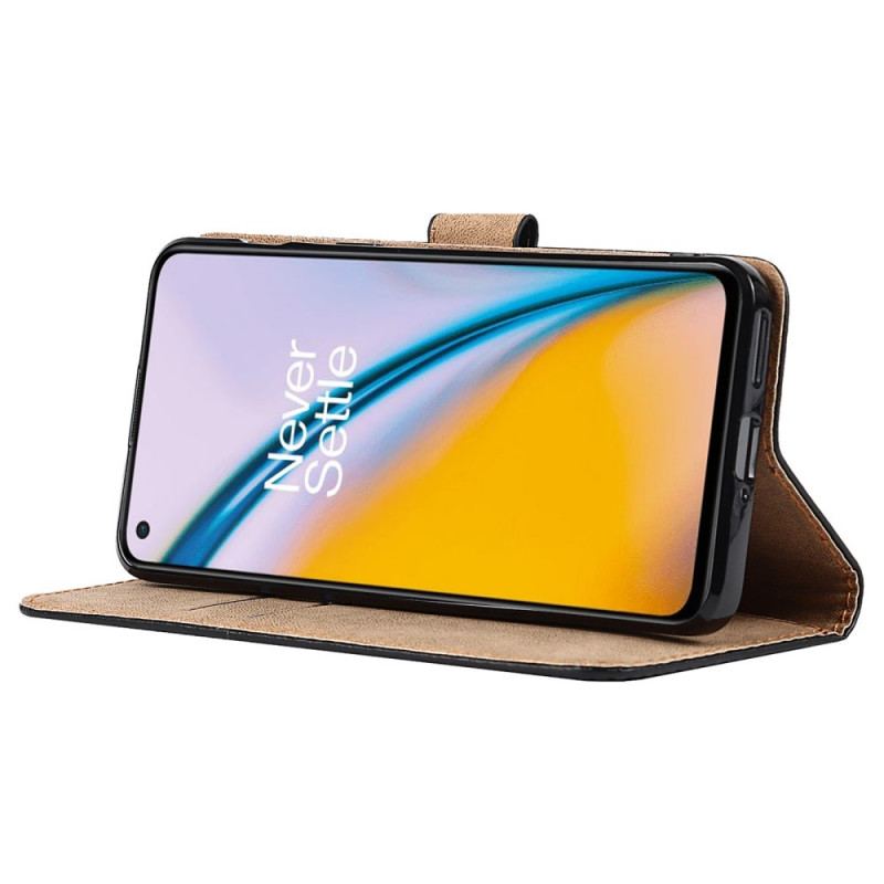 Capa De Couro Para OnePlus Nord 2 5G Couro Legitimo
