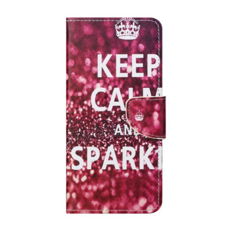 Capa Flip Para OnePlus Nord 2 5G Mantenha A Calma E Brilhe