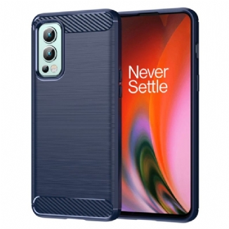 Capa Para OnePlus Nord 2 5G Fibra De Carbono Escovada