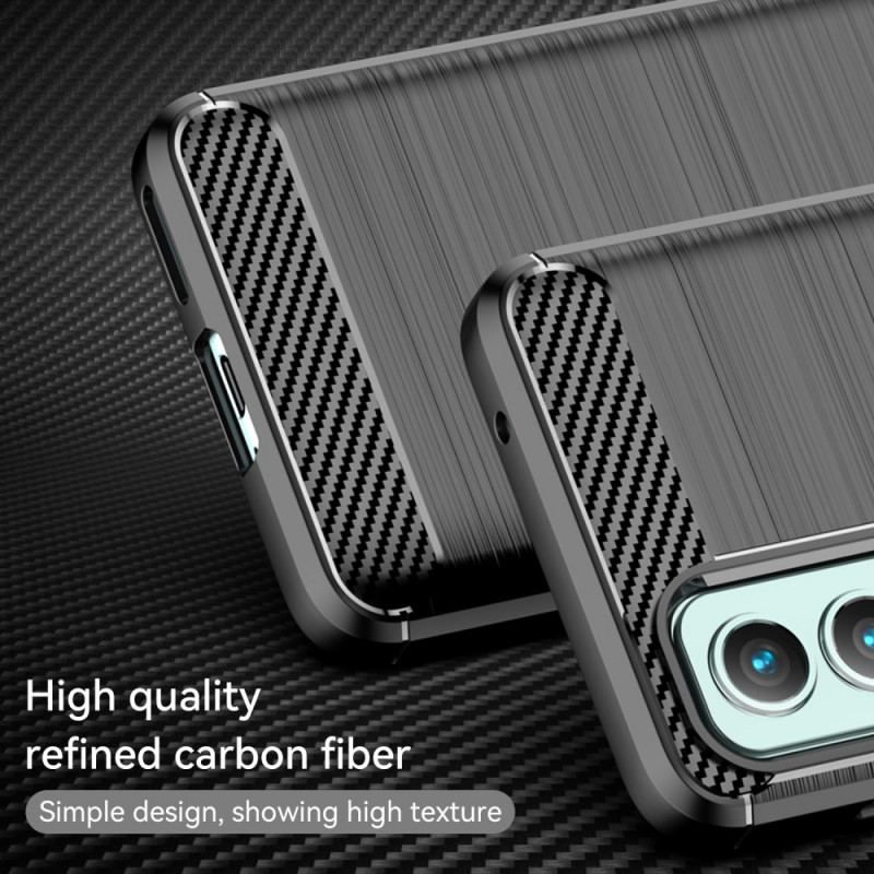 Capa Para OnePlus Nord 2 5G Fibra De Carbono Escovada