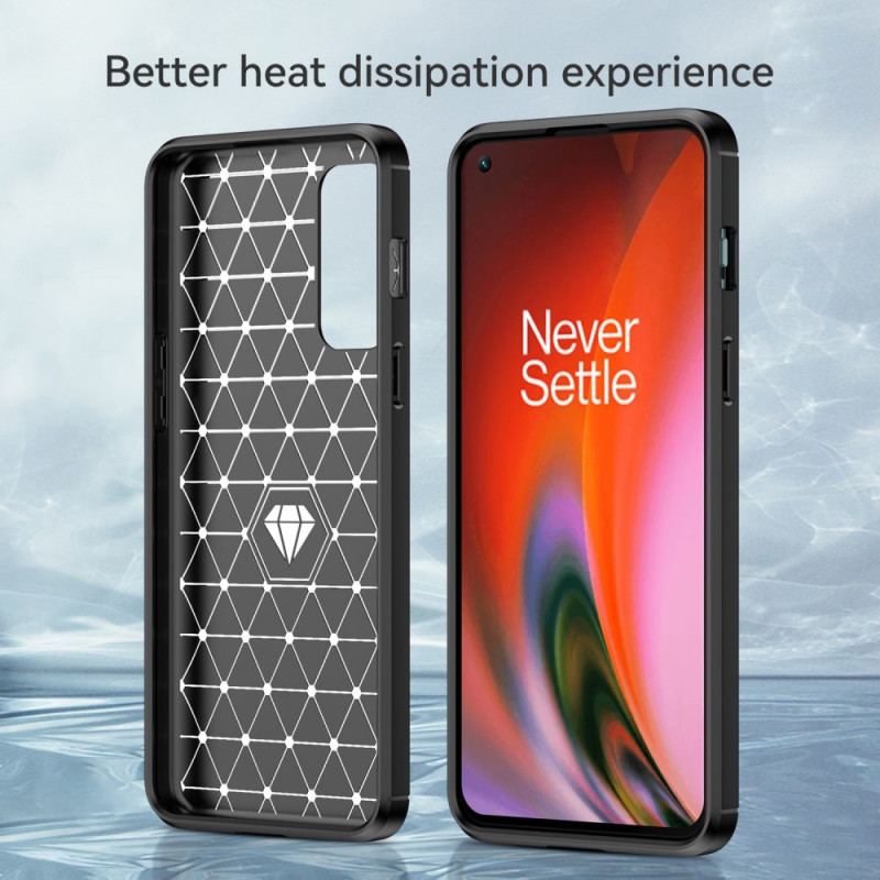 Capa Para OnePlus Nord 2 5G Fibra De Carbono Escovada