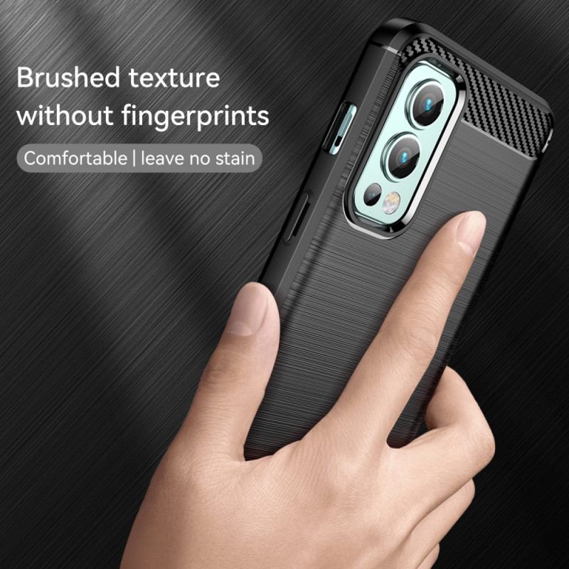 Capa Para OnePlus Nord 2 5G Fibra De Carbono Escovada