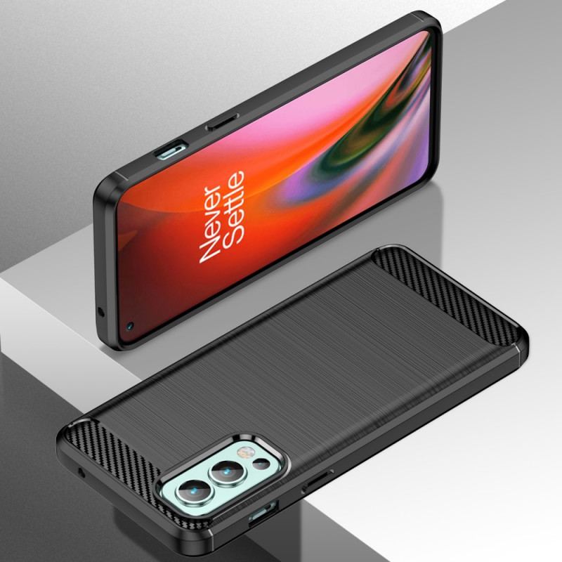 Capa Para OnePlus Nord 2 5G Fibra De Carbono Escovada