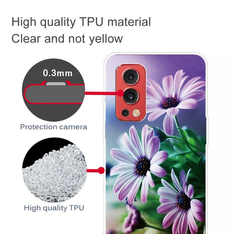 Capa Para OnePlus Nord 2 5G Flores Realistas