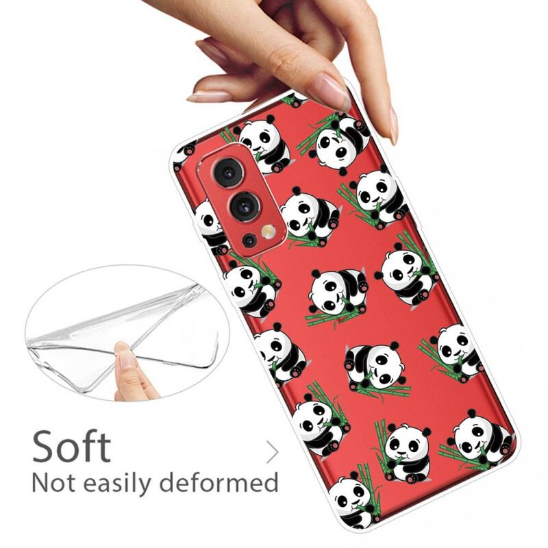 Capa Para OnePlus Nord 2 5G Pequenos Pandas