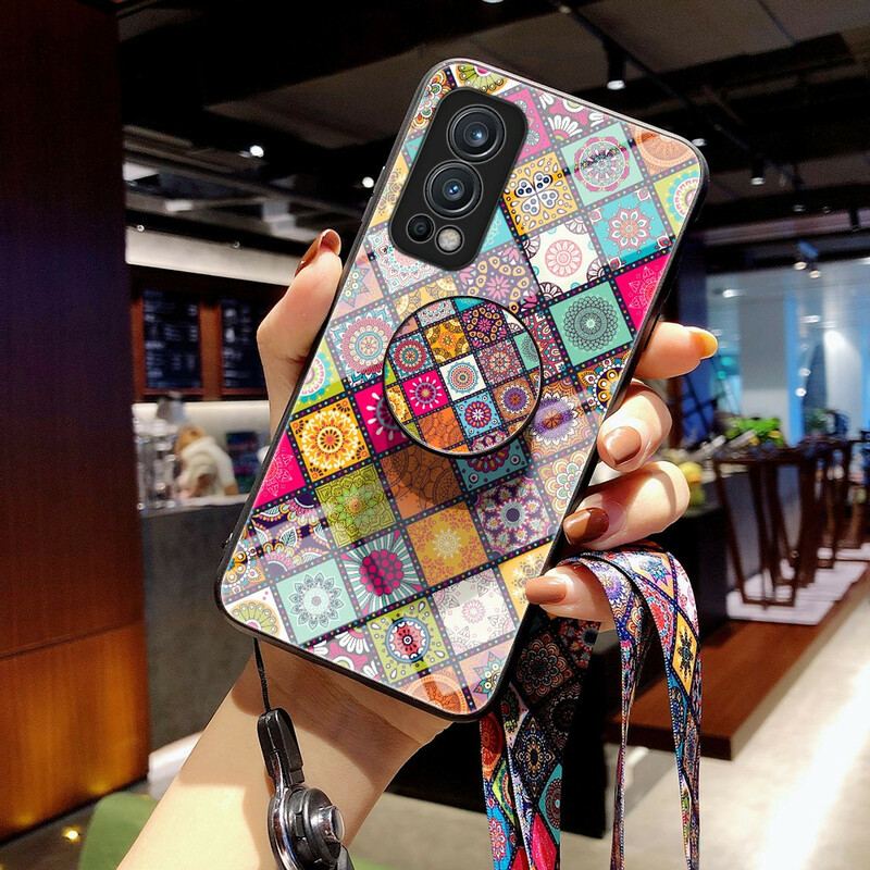 Capa Para OnePlus Nord 2 5G Suporte Magnético Patchwork