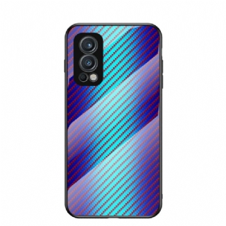 Capa Para OnePlus Nord 2 5G Vidro Temperado De Fibra De Carbono