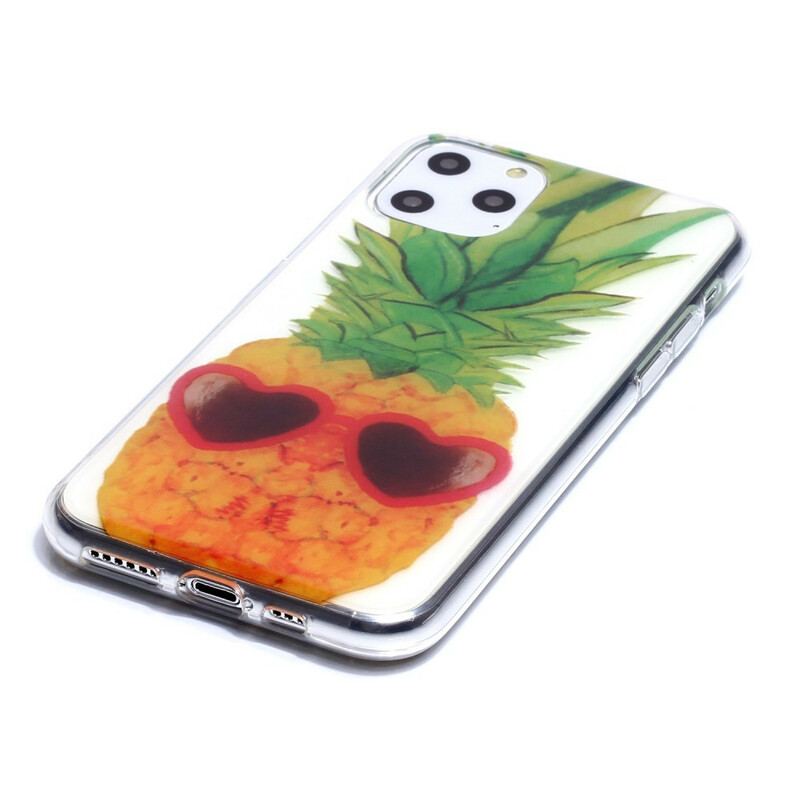 Capa De Celular Para iPhone 11 Pro Abacaxi Incógnito Sem Costura