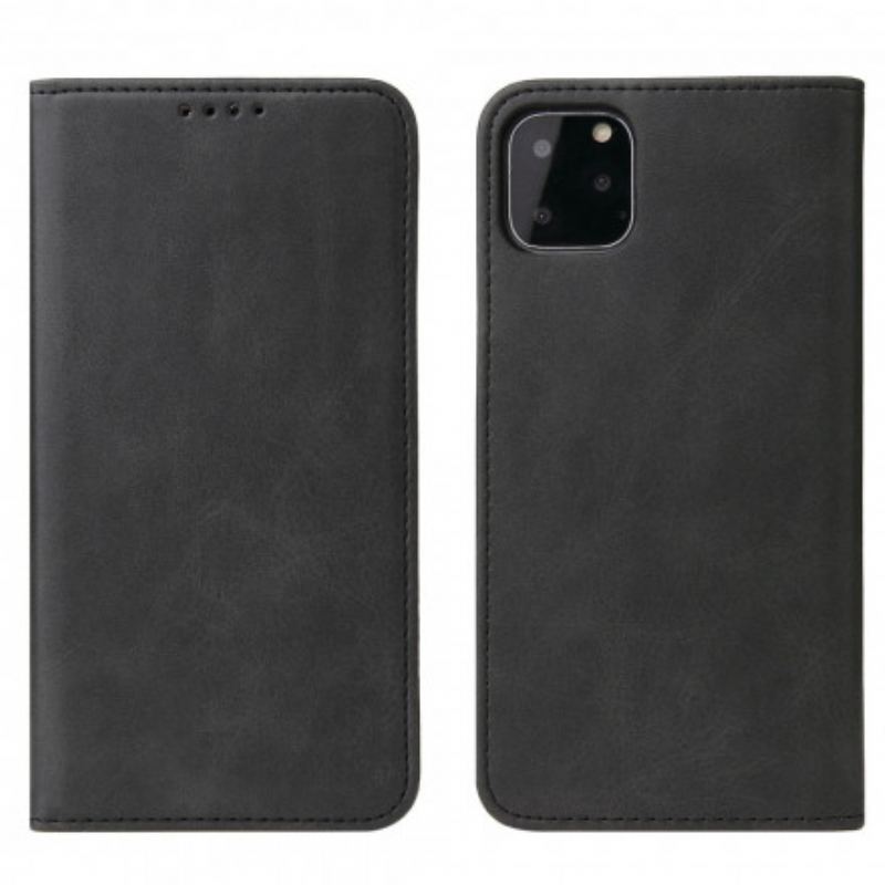 Capa De Celular Para iPhone 11 Pro Flip Estilo Empresarial Com Efeito De Couro Plus