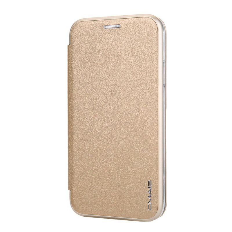 Capa De Celular Para iPhone 11 Pro Flip Imitação De Couro Cmai2 Bordas Metálicas