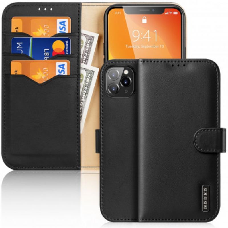 Capa De Couro Para iPhone 11 Pro Hivo Série Dux Ducis