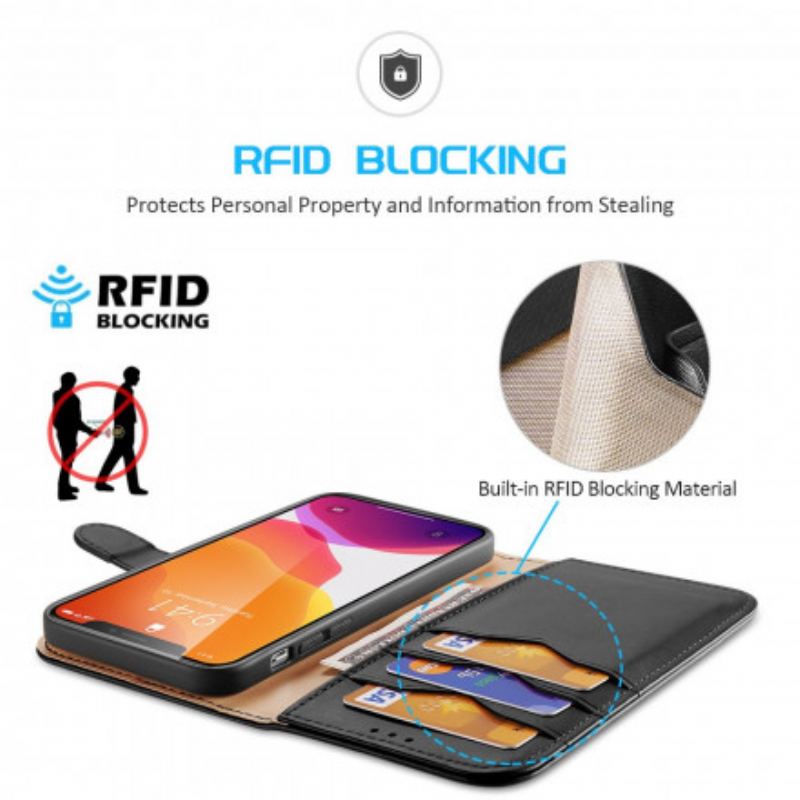 Capa De Couro Para iPhone 11 Pro Hivo Série Dux Ducis