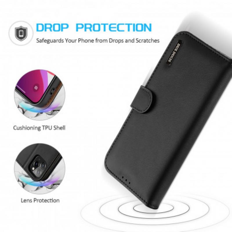Capa De Couro Para iPhone 11 Pro Hivo Série Dux Ducis