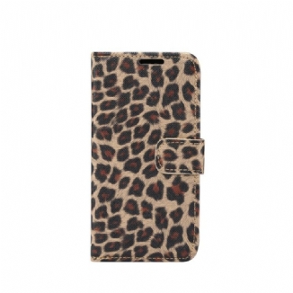 Capa De Couro Para iPhone 11 Pro Leopardo