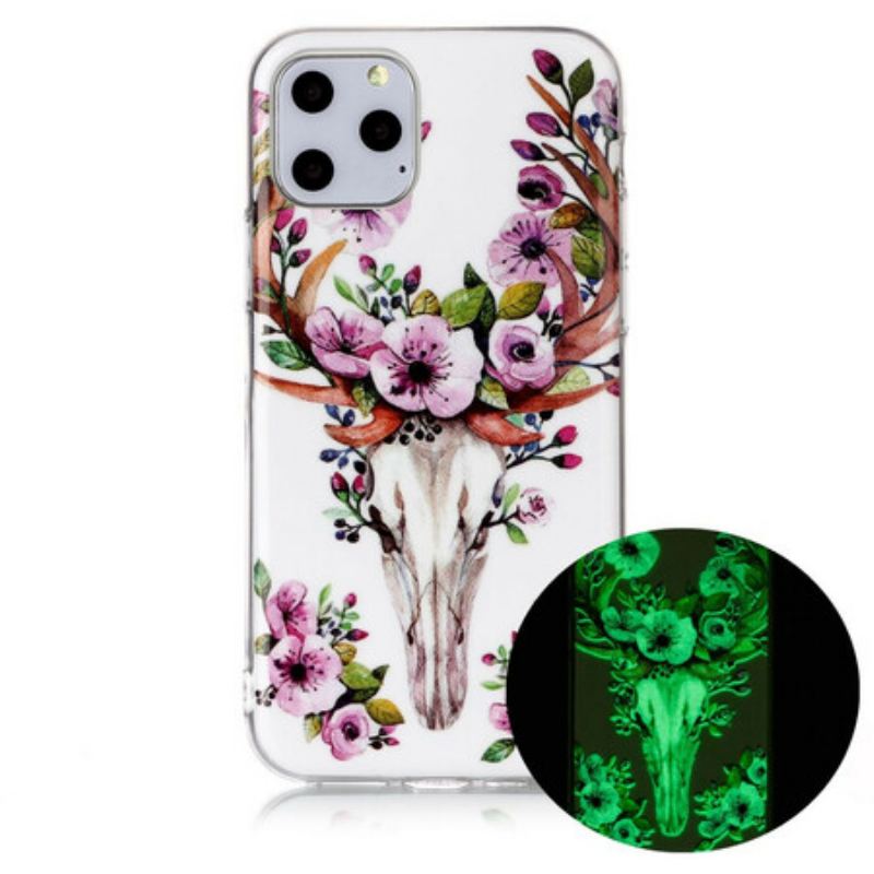 Capa Para iPhone 11 Pro Alce Floral Fluorescente