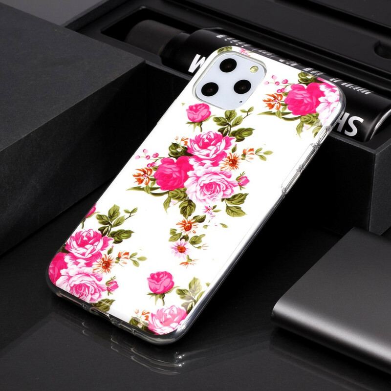 Capa Para iPhone 11 Pro Flores Da Liberdade Fluorescentes