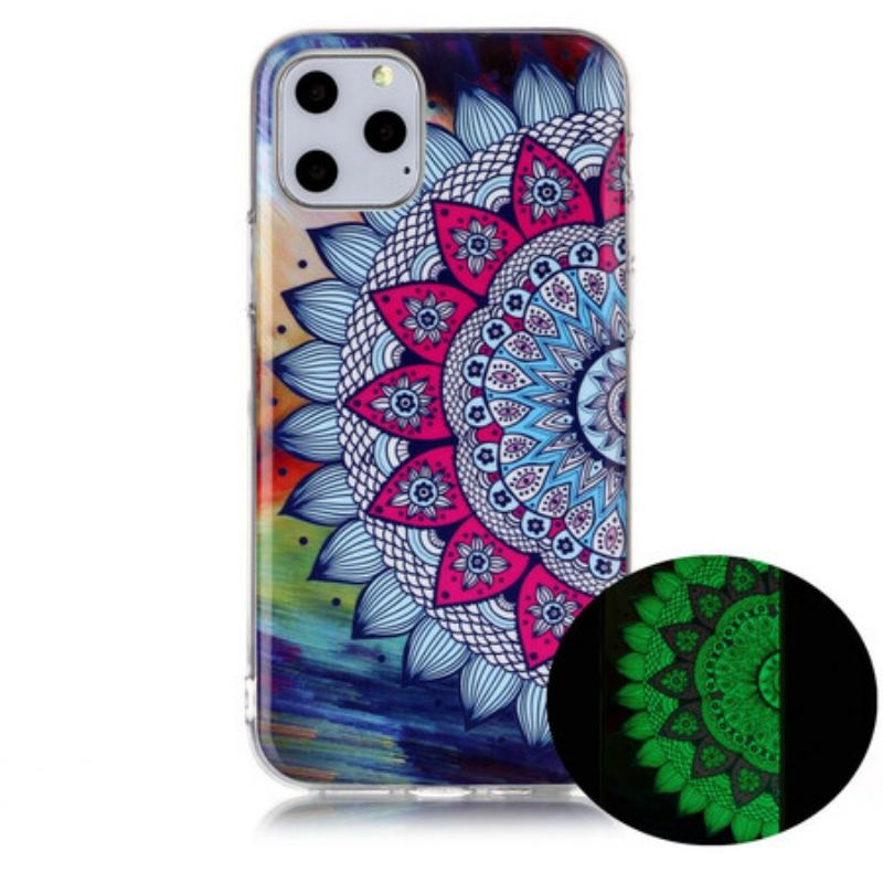 Capa Para iPhone 11 Pro Mandala Colorida Fluorescente