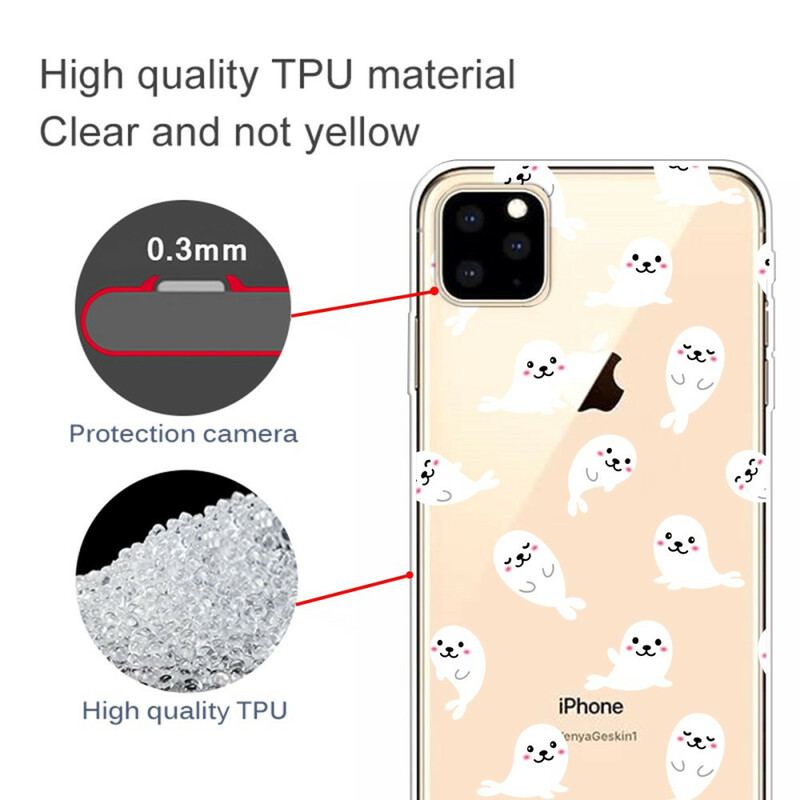 Capa Para iPhone 11 Pro Principais Leões Marinhos