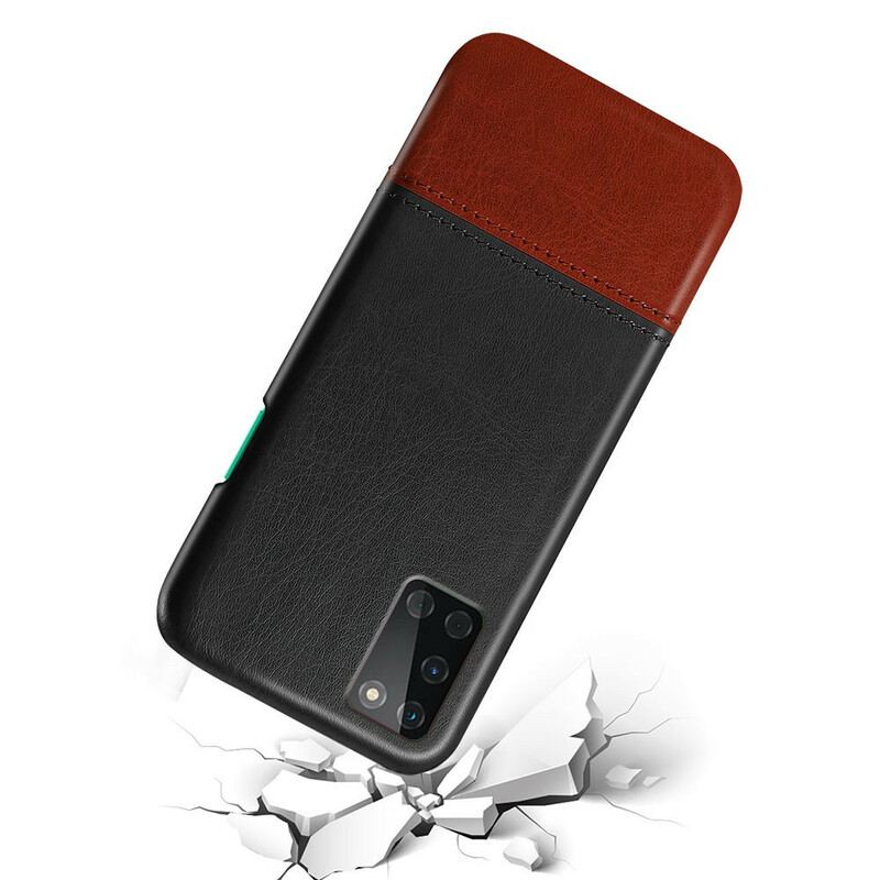Capa De Celular Para OnePlus 8T Efeito De Couro De Dois Tons Ksq