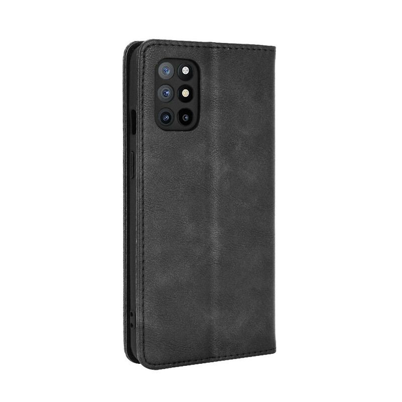 Capa De Celular Para OnePlus 8T Flip Efeito Couro Estilizado Vintage