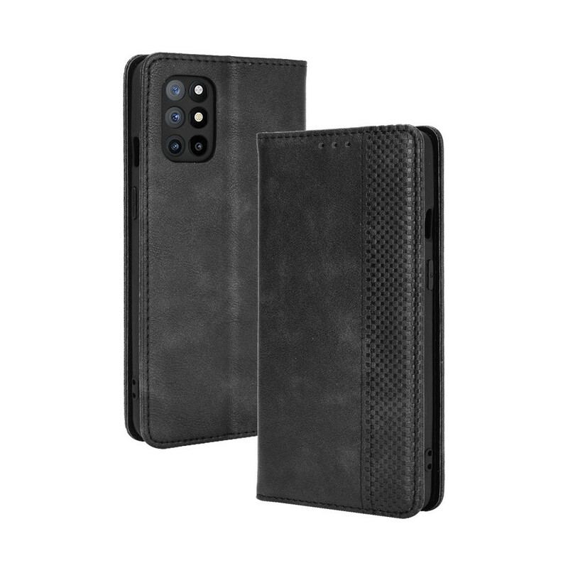 Capa De Celular Para OnePlus 8T Flip Efeito Couro Estilizado Vintage