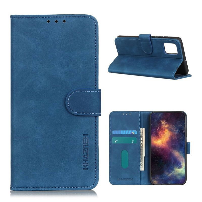 Capa De Couro Para OnePlus 8T Efeito Couro Vintage Khazneh